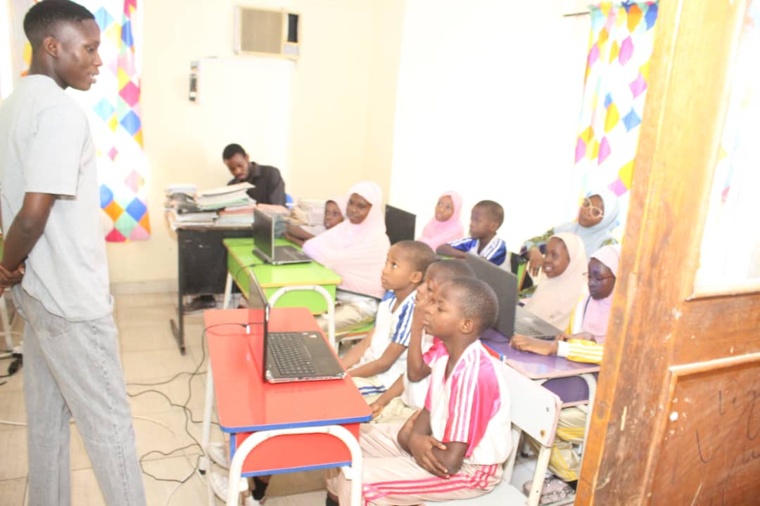 ICT lesson with laptops